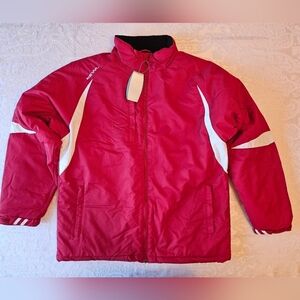 Kewl Nose Bleed Red and White Insulated Team Travel Winter Jacket, NWT, Medium